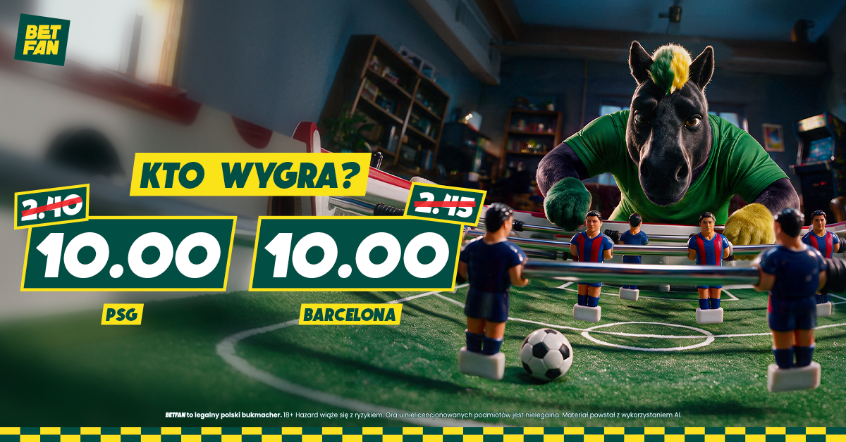 Boost 10.00 na wygraną PSG lub 10.00 na zwycięstwo Barcelony